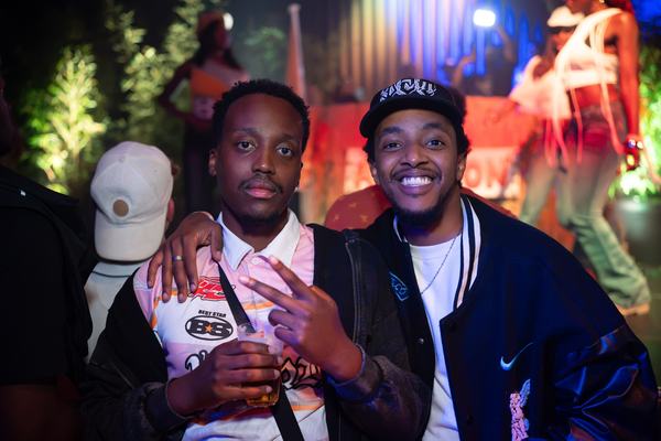 Two friends smiling for the camera, 10 October 2026